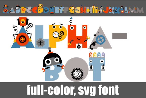 Alpha-bot: A Full-Color Font for Fun, Modern Design