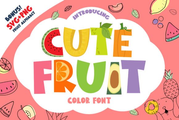Cute Fruit: The Playful Color Font That Brings Designs to Life