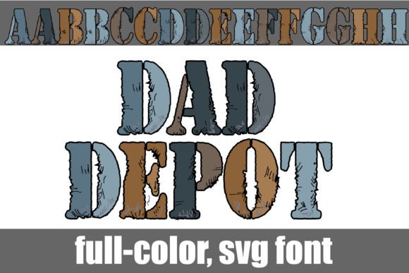 Dad Depot: A Colorful, Modern Display Font for Bold Projects