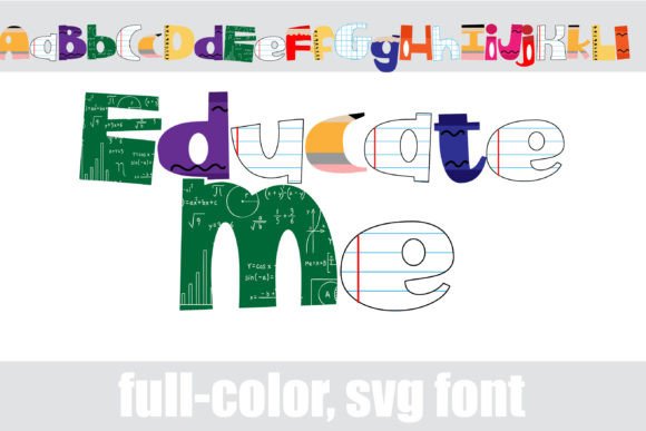 Educate Me: A Creative Font with School Supply Charm