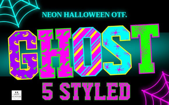 Halloweenneon Spider: Bold Neon Design for Halloween