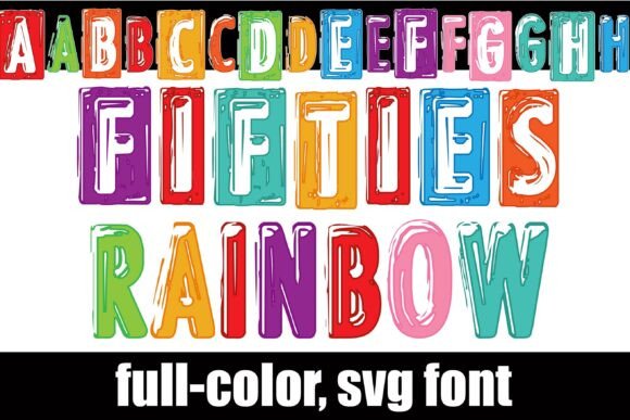 Inject Retro Joy with the Fifties Rainbow Typeface