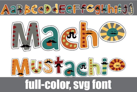 Macho Mustachio: Adding Whimsy and Bold Color to Your Typography