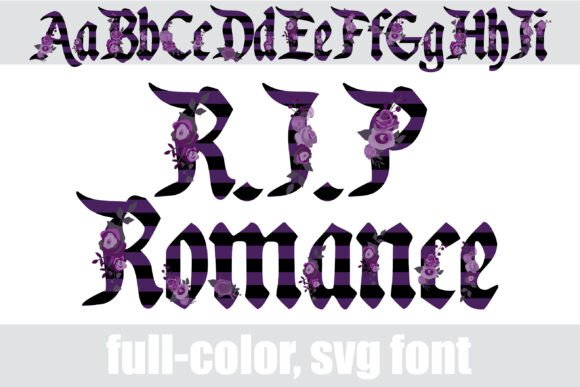 R.i.p Romance: A Striped Calligraphy Font with a Dark Floral Twist