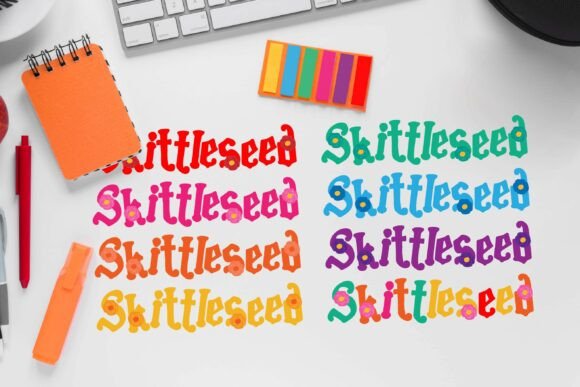 Skittleseed Color: A Garden of 8 Hand-Crafted Fonts