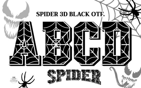 Spider 3D Black: A Bold Typeface for High-Impact Design