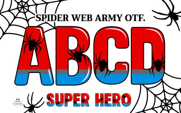 Spider Web Army: A Creative Font for Halloween & Beyond