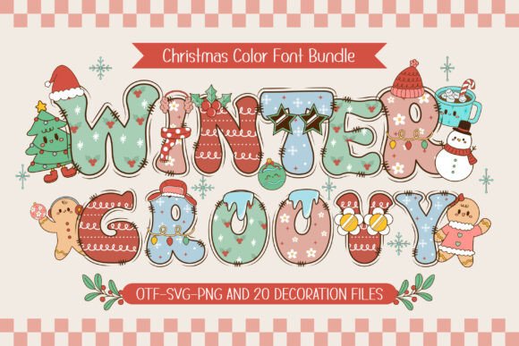 Winter Groovy: A Retro Vibe for Your Holiday Designs